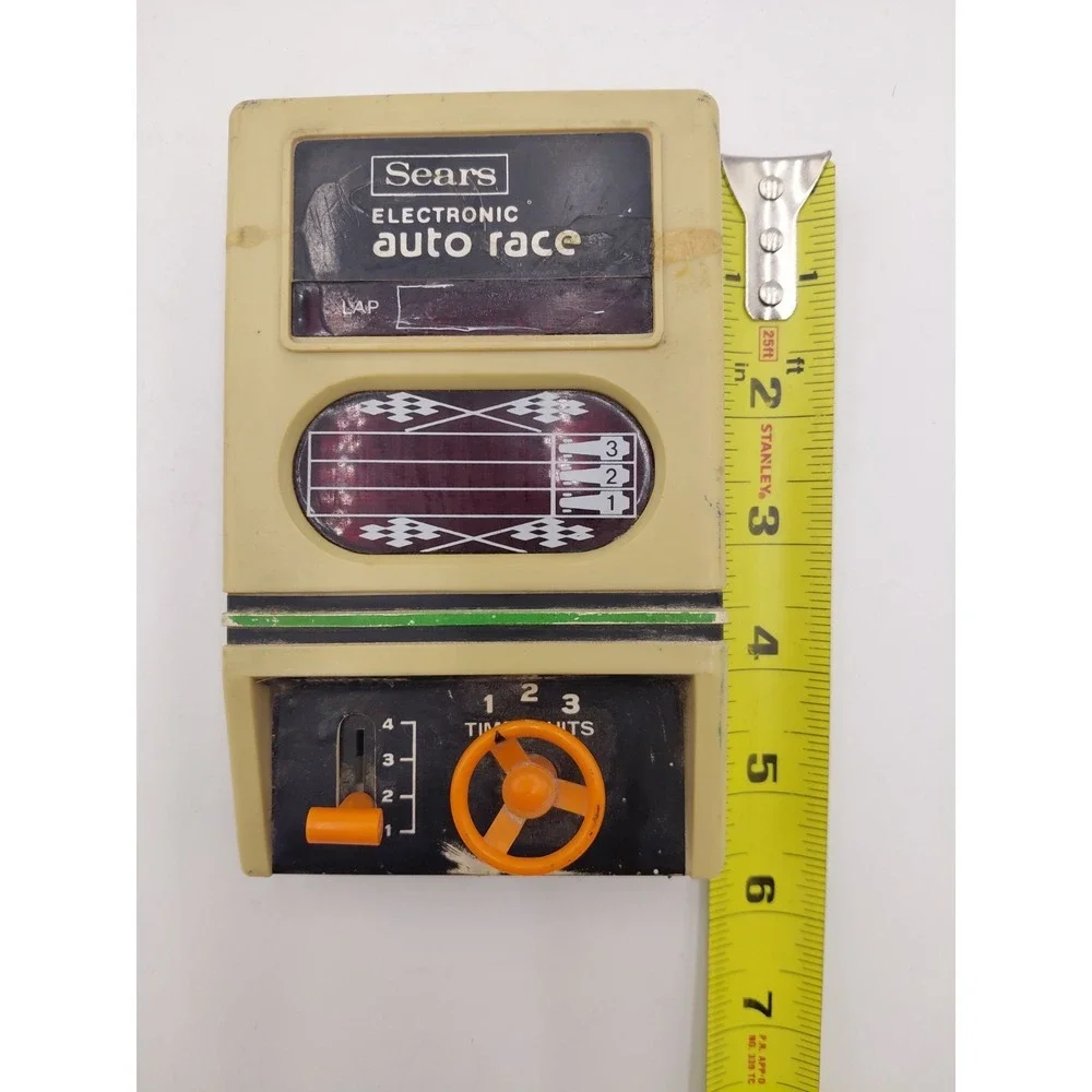 Vtg Sears Electronic Auto Race Handheld Game Read